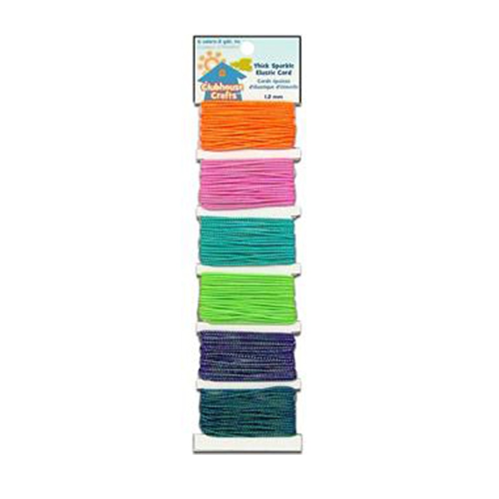 Craft Supplies, Art & School, Sulyn, Clubhouse, Elastic Cord, Assorted colors, 1.2mm x 3 yard, 376450